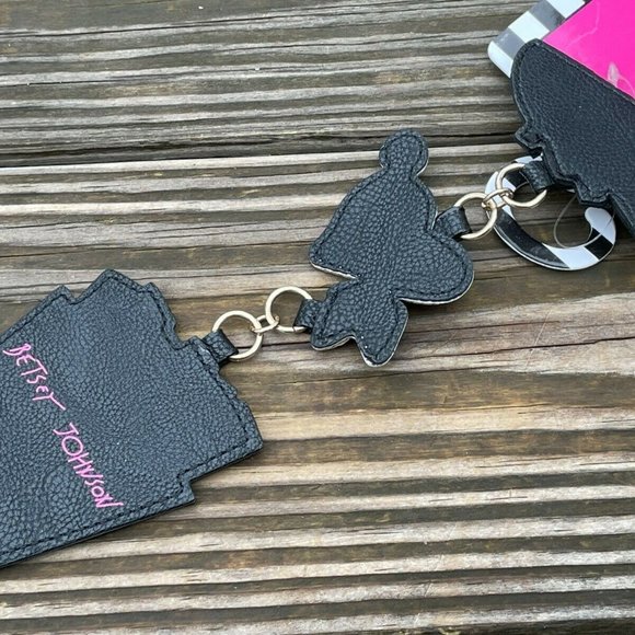 Betsey Johnson Keychain Gold Tone Hardware Eye Heart & French Fries Keys Holder - Picture 5 of 11